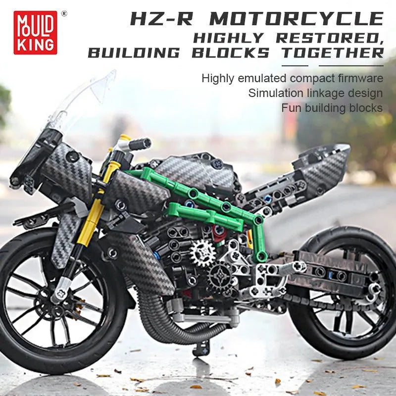 Building Blocks MOC KAWASAKI H2R Racing Motorcycle Bricks Toy 23002 - 4