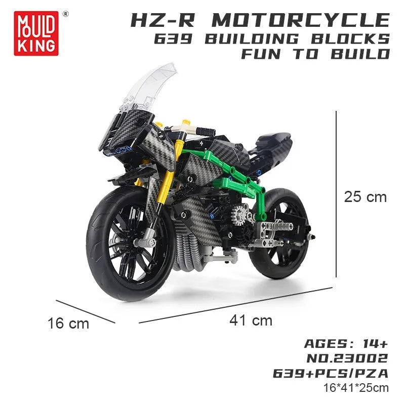 Building Blocks MOC KAWASAKI H2R Racing Motorcycle Bricks Toy 23002 - 2