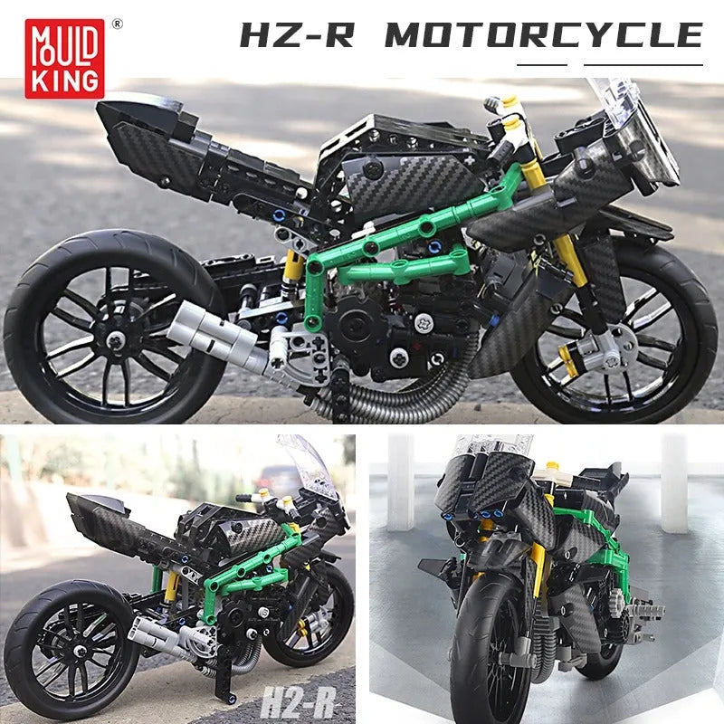 Building Blocks MOC KAWASAKI H2R Racing Motorcycle Bricks Toy 23002 - 6