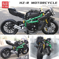 Thumbnail for Building Blocks MOC KAWASAKI H2R Racing Motorcycle Bricks Toy 23002 - 6