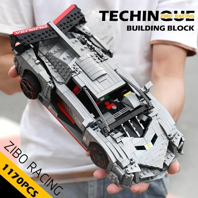 Building Blocks MOC Lambo Veneno Super Racing Sports Car Bricks Toys 13110 Construction Set Toys - 2