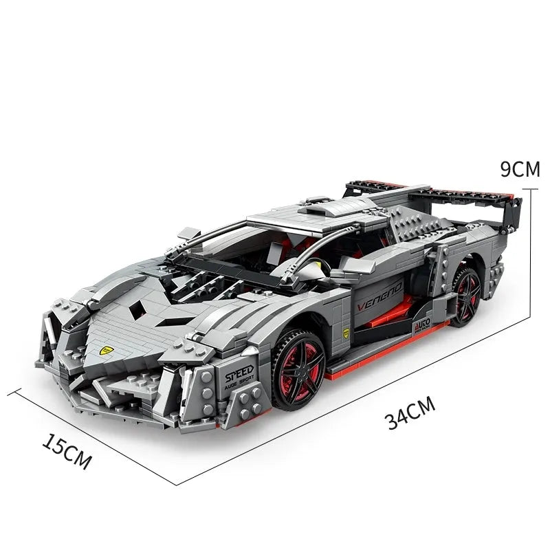Building Blocks MOC Lambo Veneno Super Racing Sports Car Bricks Toys 13110 Construction Set Toys - 1