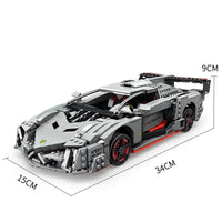 Thumbnail for Building Blocks MOC Lambo Veneno Super Racing Sports Car Bricks Toys 13110 Construction Set Toys - 1