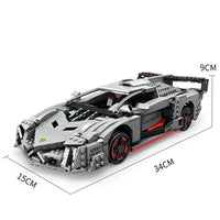 Thumbnail for Building Blocks MOC Lambo Veneno Super Racing Sports Car Bricks Toys 13110 - 1