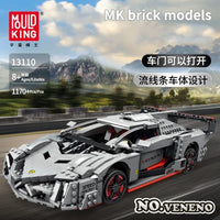 Thumbnail for Building Blocks MOC Lambo Veneno Super Racing Sports Car Bricks Toys 13110 Construction Set Toys - 7