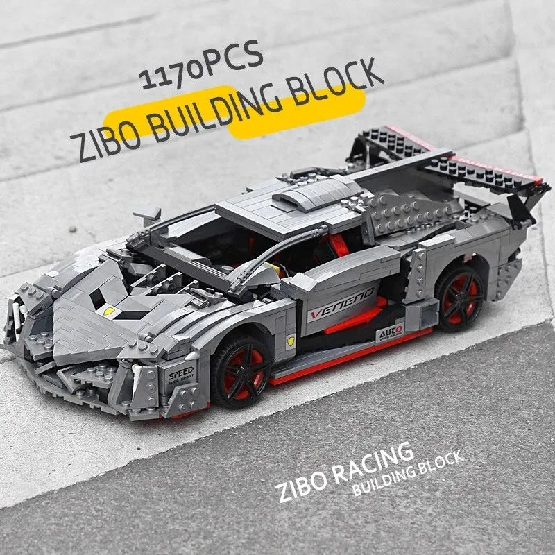 Building Blocks MOC Lambo Veneno Super Racing Sports Car Bricks Toys 13110 Construction Set Toys - 4