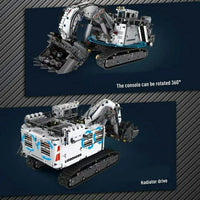 Thumbnail for Building Blocks MOC Liebherr RH400 Mining Excavator Truck Bricks Toy - 8