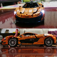 Thumbnail for Building Blocks MOC McLaren P1 Hypercar Racing Car Bricks Toy 13090 - 8
