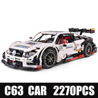 Thumbnail for Building Blocks MOC Mercedes Benz AMG C63 DTM Racing Car Bricks Toy 13075 Construction Set Toys - 2