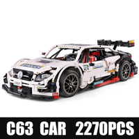 Thumbnail for Building Blocks MOC Mercedes Benz AMG C63 DTM Racing Car Bricks Toy 13075 - 2