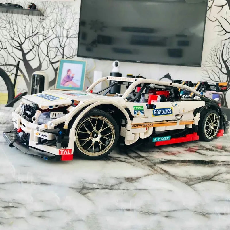Building Blocks MOC Mercedes Benz AMG C63 DTM Racing Car Bricks Toy 13075 Construction Set Toys - 17