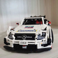 Thumbnail for Building Blocks MOC Mercedes Benz AMG C63 DTM Racing Car Bricks Toy 13075 Construction Set Toys - 16