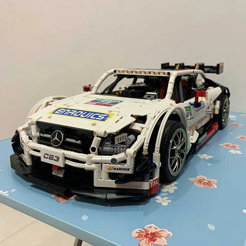 Building Blocks MOC Mercedes Benz AMG C63 DTM Racing Car Bricks Toy 13075 Construction Set Toys - 18