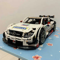 Thumbnail for Building Blocks MOC Mercedes Benz AMG C63 DTM Racing Car Bricks Toy 13075 Construction Set Toys - 18