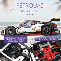 Thumbnail for Building Blocks MOC Mercedes Benz AMG C63 DTM Racing Car Bricks Toy 13075 - 7