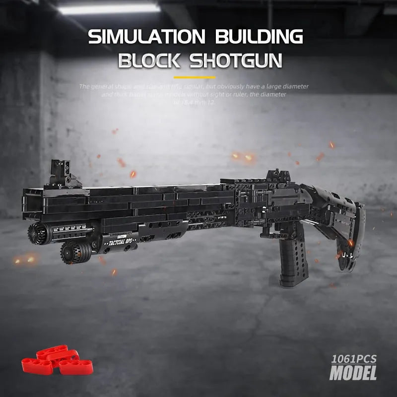 Building Blocks MOC Military Gun M4 Super 90 Shotgun Bricks Toy 14003 - 5