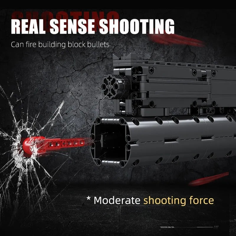 Building Blocks MOC Military Motorized Grenade Launcher Gun Bricks Toy 14014 - 9