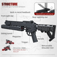 Thumbnail for Building Blocks MOC Military Motorized Grenade Launcher Gun Bricks Toy 14014 - 8