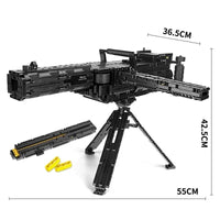 Thumbnail for Building Blocks MOC Military Motorized Maxim Burst Gun Bricks Toys 14009 - 6