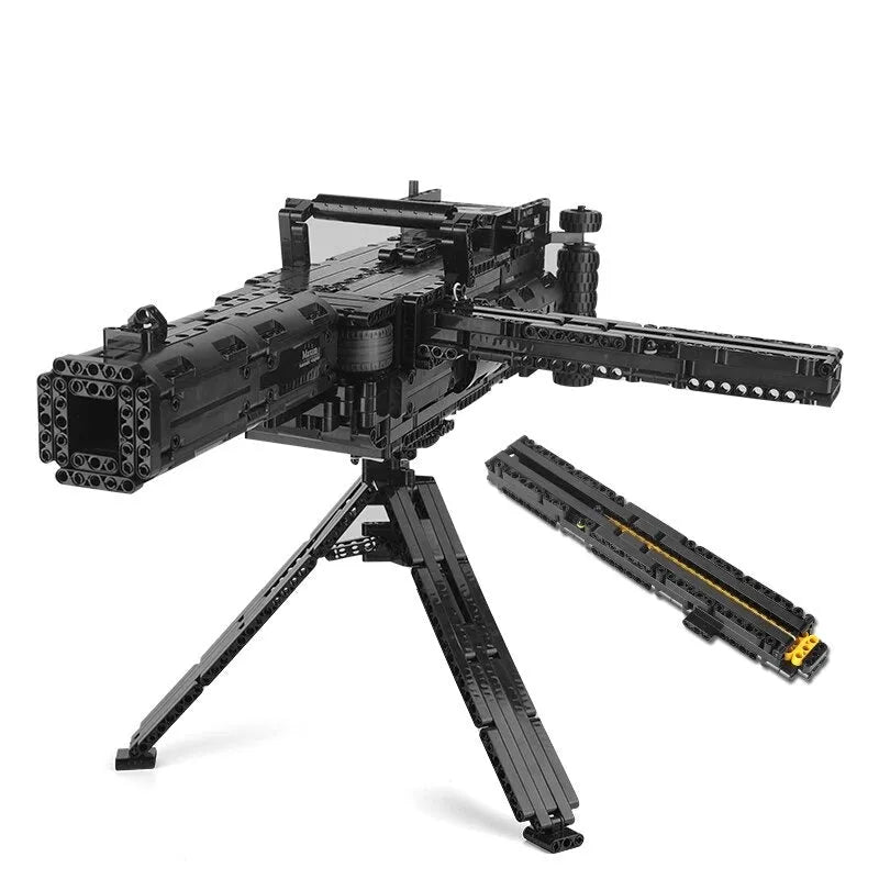 Building Blocks MOC Military Motorized Maxim Burst Gun Bricks Toys 14009 - 5
