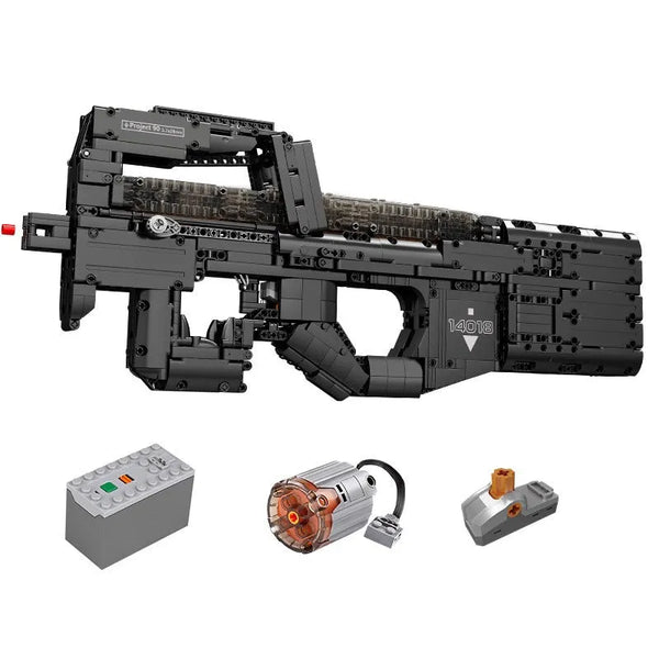 MOC Military Motorized P90 SMG Building Blocks Set