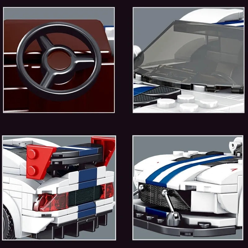 MOC Mini Dodge Viper ACR Racing Sports Car Bricks Toys