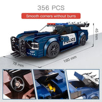 Thumbnail for Building Blocks MOC Mini Super Sports Police Racing Car Bricks Toys 27002 Construction Set Toys - 4