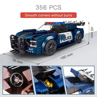 Thumbnail for Building Blocks MOC Mini Super Sports Police Racing Car Bricks Toys 27002 - 4