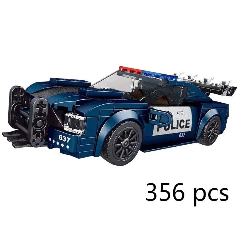 Building Blocks MOC Mini Super Sports Police Racing Car Bricks Toys 27002 Construction Set Toys - 1