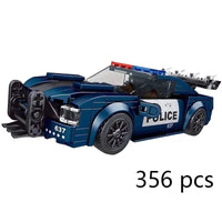 Thumbnail for Building Blocks MOC Mini Super Sports Police Racing Car Bricks Toys 27002 Construction Set Toys - 1