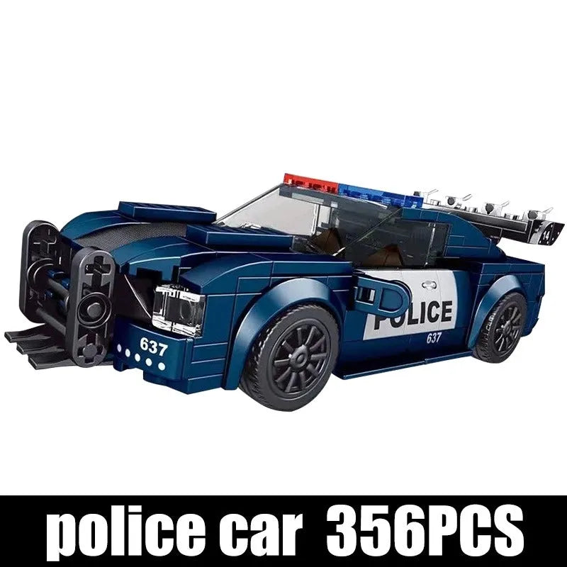 Building Blocks MOC Mini Super Sports Police Racing Car Bricks Toys 27002 - 2