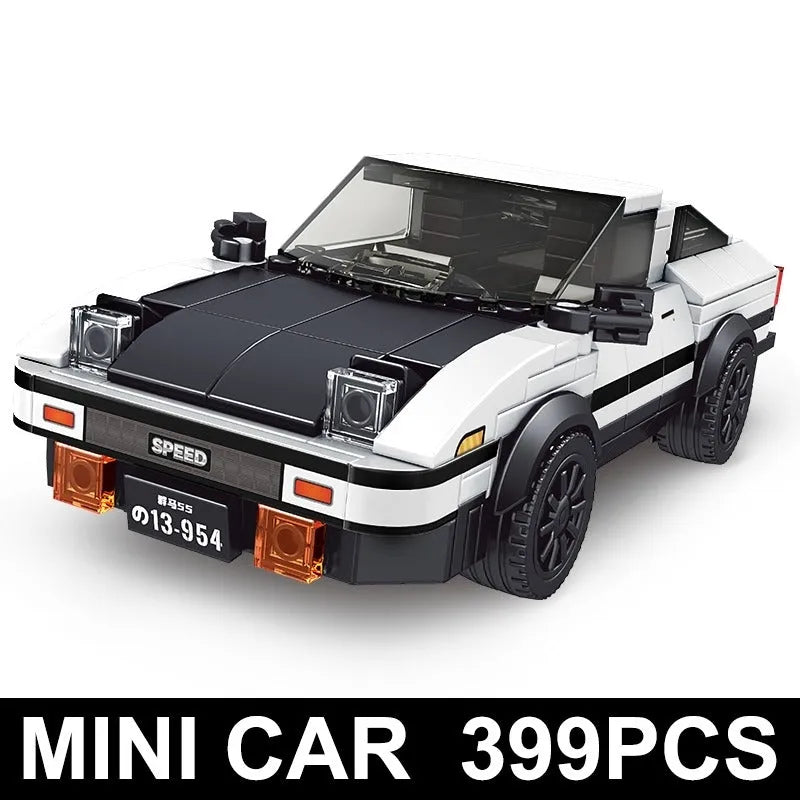 Building Blocks MOC Mini Supercar Toyota AE86 Racing Car Bricks Toys 27013 Construction Set Toys - 2