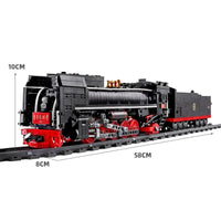 Thumbnail for Building Blocks MOC Motorized APP RC QJ Steam Locomotive Train Bricks Toys - 9
