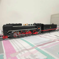 Thumbnail for Building Blocks MOC Motorized APP RC QJ Steam Locomotive Train Bricks Toys - 15