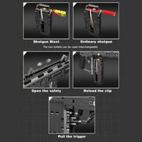 Thumbnail for Building Blocks MOC Motorized MPSAA-12 Assault Rifle Bricks Toy 14019 - 5