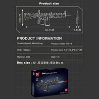 Thumbnail for Building Blocks MOC Motorized MPSAA - 12 Assault Rifle Bricks Toy 14019 - 4