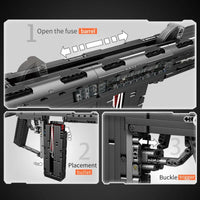 Thumbnail for Building Blocks MOC Motorized MPSAA - 12 Assault Rifle Bricks Toy 14019 - 8