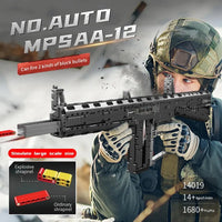Thumbnail for Building Blocks MOC Motorized MPSAA-12 Assault Rifle Bricks Toy 14019 - 3