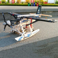Thumbnail for Building Blocks MOC Motorized RC Amphibious Fire Plane Bricks Toy 15014 - 7