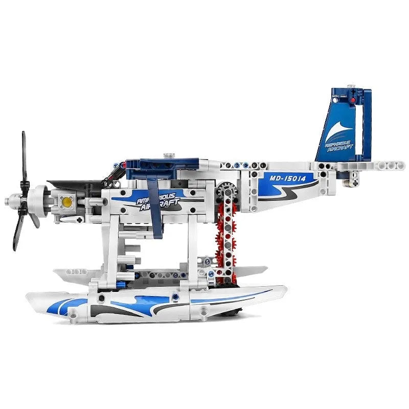 Building Blocks MOC Motorized RC Amphibious Fire Plane Bricks Toy 15014 - 4