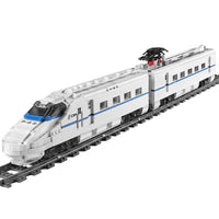 Thumbnail for Building Blocks MOC Motorized RC APP High-Speed CRH2 Train Bricks Toy - 8