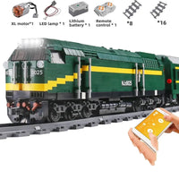 Thumbnail for Building Blocks MOC Motorized RC APP NJ2 Locomotive Diesel Train Bricks Toy - 1