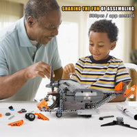 Thumbnail for Building Blocks MOC Motorized RC Boeing Bell V22 Osprey Bricks Toy 15043 Construction Set Toys - 4