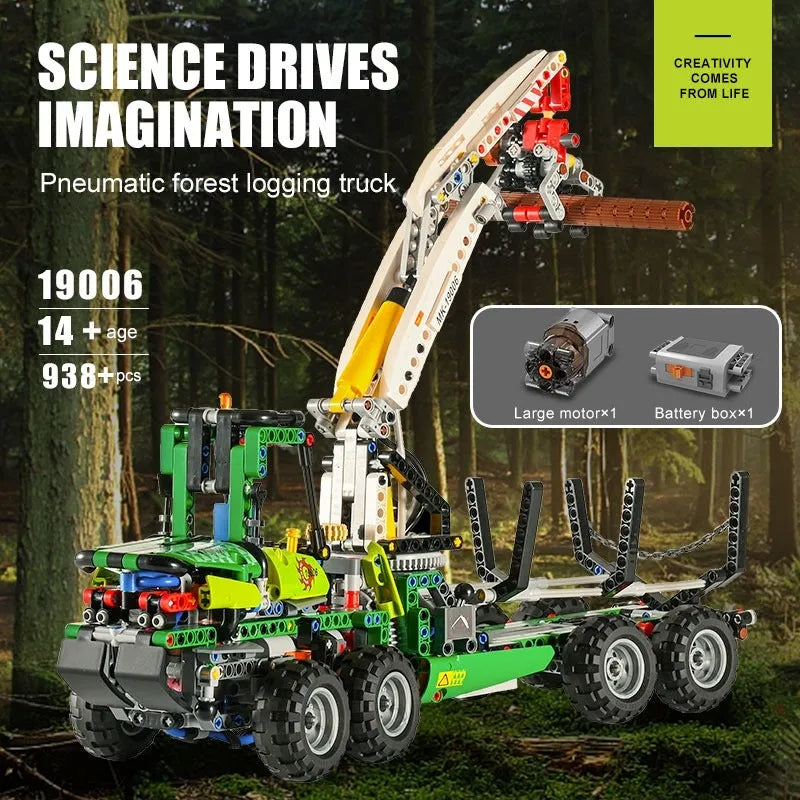 Building Blocks MOC Motorized RC Pneumatic Forest Machine Bricks Toys - 8