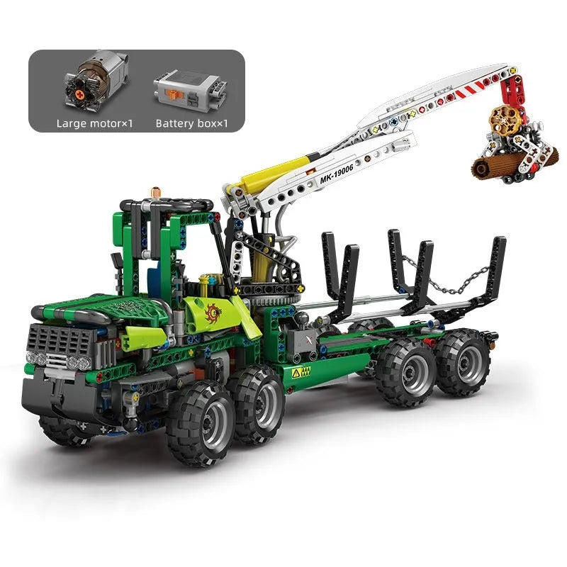 Building Blocks MOC Motorized RC Pneumatic Forest Machine Bricks Toys - 1