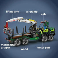 Thumbnail for Building Blocks MOC Motorized RC Pneumatic Forest Machine Bricks Toys - 10