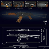 Thumbnail for Building Blocks MOC Motorized Weapon AK47 Assault Rifle Bricks Toy 14020 - 9
