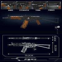Thumbnail for Building Blocks MOC Motorized Weapon AK47 Assault Rifle Bricks Toy 14020 - 9