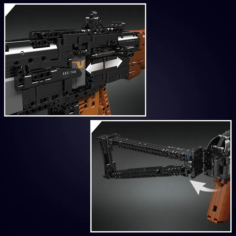 Building Blocks MOC Motorized Weapon AK47 Assault Rifle Bricks Toy 14020 - 6
