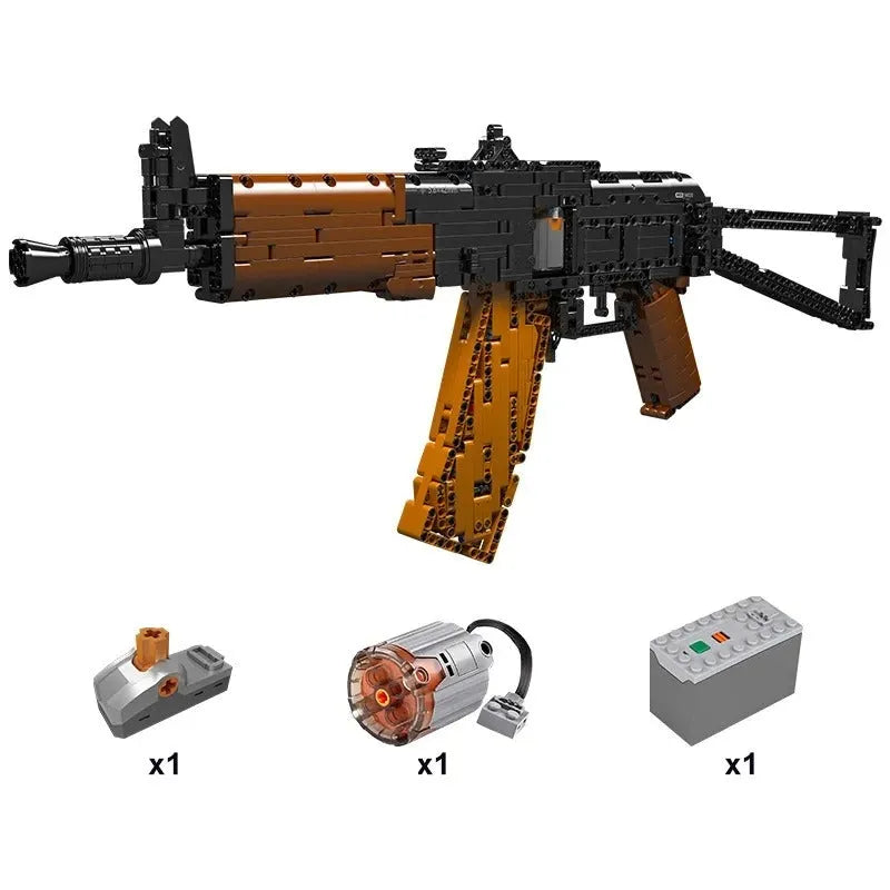 Building Blocks MOC Motorized Weapon AK47 Assault Rifle Bricks Toy 14020 - 1